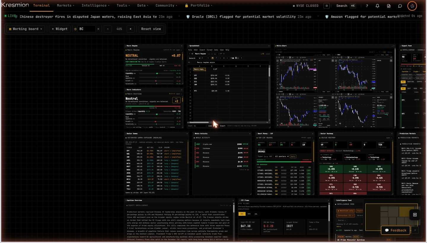 The Command Center board on the Kresmion Terminal